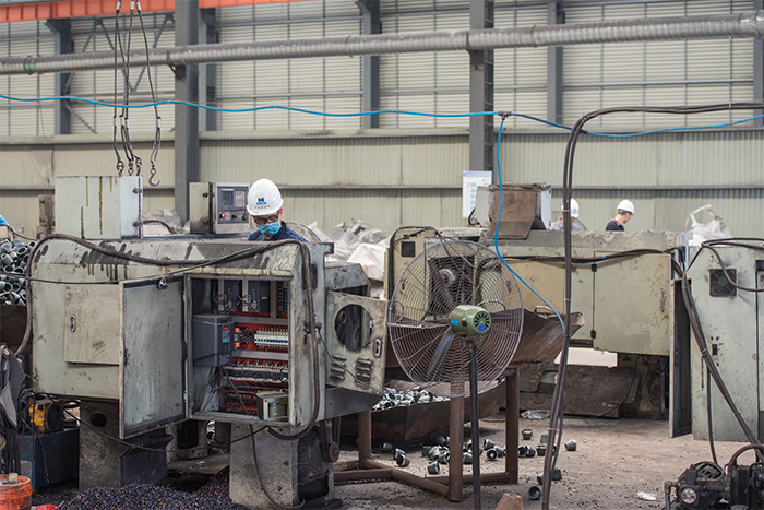 鹤壁网架配件-锥头加工车间